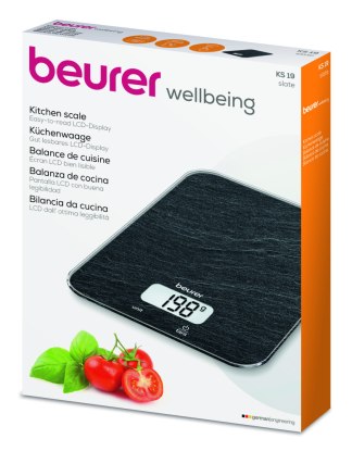 Beurer Ζυγαριά Κουζίνας KS 19 Slate Μαύρη Ζυγαριές Beurer Ζυγαριά Κουζίνας KS 19 Slate Μαύρη Ζυγαριές
