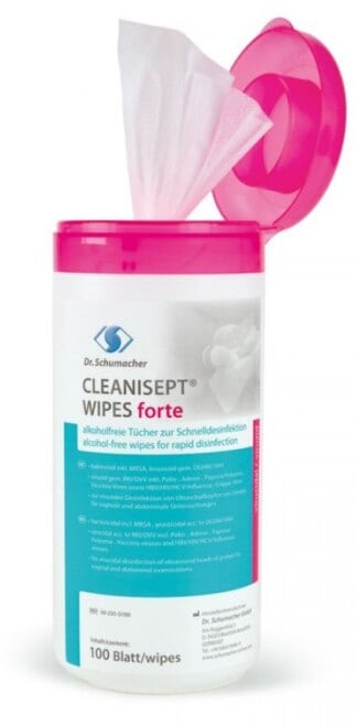 Cleanisept Wipes Forte - Ταχεία Απολύμανση 14x20cm 100τμχ