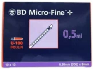 Σύριγγες Ινσουλίνης 0,5ml (30G) x 8mm BD Micro-Fine (10τμχ)