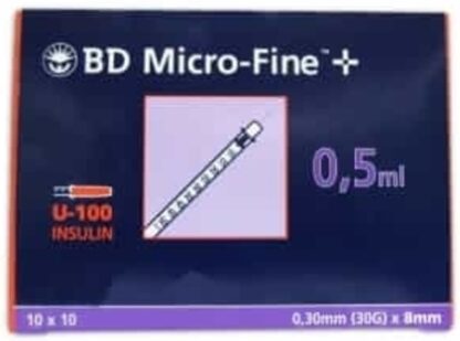 Σύριγγες Ινσουλίνης 0,5ml (30G) x 8mm BD Micro-Fine (10τμχ)