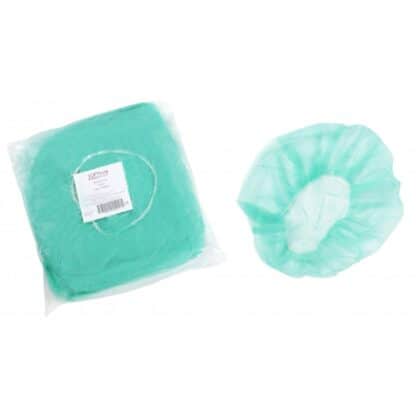 Σκούφια non woven με λάστιχο γύρω πράσινη 100τμχ - Image 3