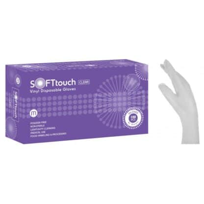 Bournas Γάντια Βινυλίου Soft Care ICE χωρίς Πούδρα Λευκά (100τμχ) - Image 2