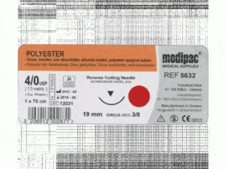 Ράμμα POLYESTER 4.0 45cm 12mm 3/8 circle 24τμχ