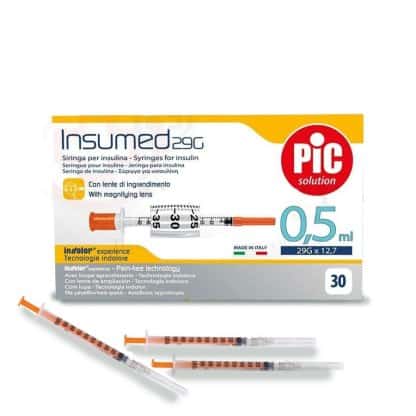 Σύριγγες Ινσουλίνης 0,5ml (29G) x 12,7mm PIC (30τμχ) ΙΑΤΡΙΚΑ ΕΙΔΗ