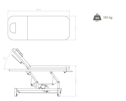 Vibbel Κρεβάτι Εξεταστικό Ηλεκτρικό Seem (Γκρι) ΙΑΤΡΙΚΑ ΕΙΔΗ