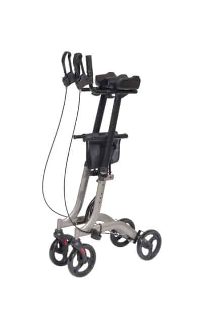 Mobiak Περιπατητήρας Rollator Αλουμινίου με Λαβή και Στήριξη Πήχη (Μαύρος) - Image 2