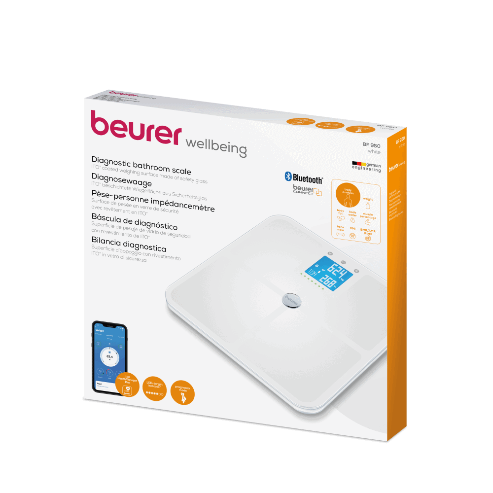 Beurer Διαγνωστική Ζυγαριά Σώματος BF 950 W με Bluetooth Λευκή ΑΤΟΜΙΚΗ ΥΓΕΙΑ - ΕΥΕΞΙΑ Beurer Διαγνωστική Ζυγαριά Σώματος BF 950 W με Bluetooth Λευκή - Image 2