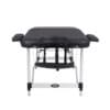 Πτυσσόμενο κρεβάτι μασάζ 2 τμημάτων αλουμινίου με αξεσουάρ – μαύρο