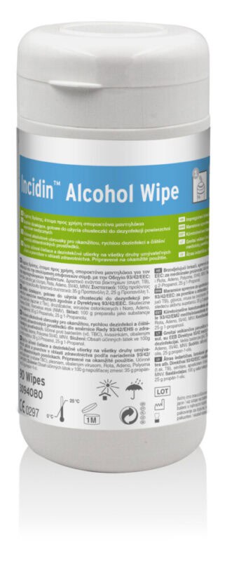 Απολυμαντικά μαντηλάκια επιφανειών ECOLAB Incidin Alcohol wipes (90 τμχ)