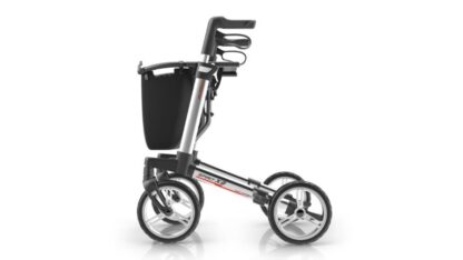 Wheel Spirit X3 Πτυσσόμενος Περιπατητήρας Rollator Ασημί