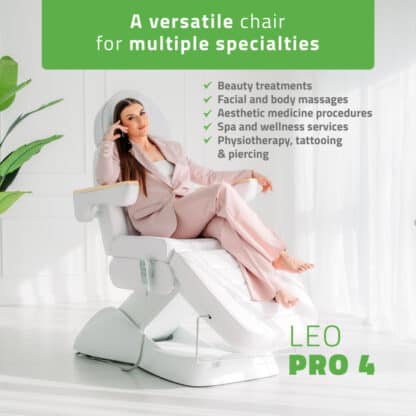 Habys Leo Pro 4 – Επαγγελματική Ηλεκτρική Πολυθρόνα Μικροεπεμβάσεων για Αισθητική, Ιατρική & Tattoo Ρυθμιζόμενου Ύψους – Λευκο ΙΑΤΡΙΚΑ ΕΙΔΗ