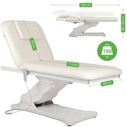 Habys Camilla Pro 2 – Ηλεκτρικό Κρεβάτι Μασάζ με Θερμαινόμενη Επιφάνεια & Διπλή Κλίση (Εκρού) ΦΥΣΙΟΘΕΡΑΠΕΙΑ