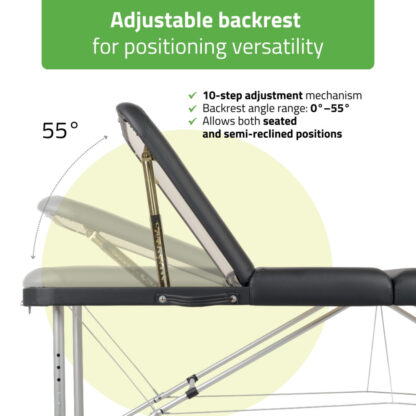 Habys Adele Comfy Κρεβάτι Φυσιοθεραπείας Φορητό Μαύρο από Αλουμίνιο 185×60εκ. ΦΥΣΙΟΘΕΡΑΠΕΙΑ