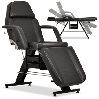 Habys Aria Nero – Πολυθρόνα Μικροεπεμβάσεων, Αισθητικής & Tattoo με Συρτάρια 183×63cm – Μαύρο