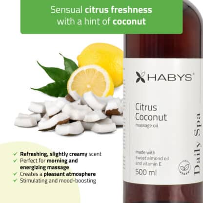 Habys Λάδι Μασάζ Daily Spa Citrus Coconut – 500 ml ΕΞΟΠΛΙΣΜΟΣ ΑΙΣΘΗΤΙΚΗΣ - SPA - TATTOO