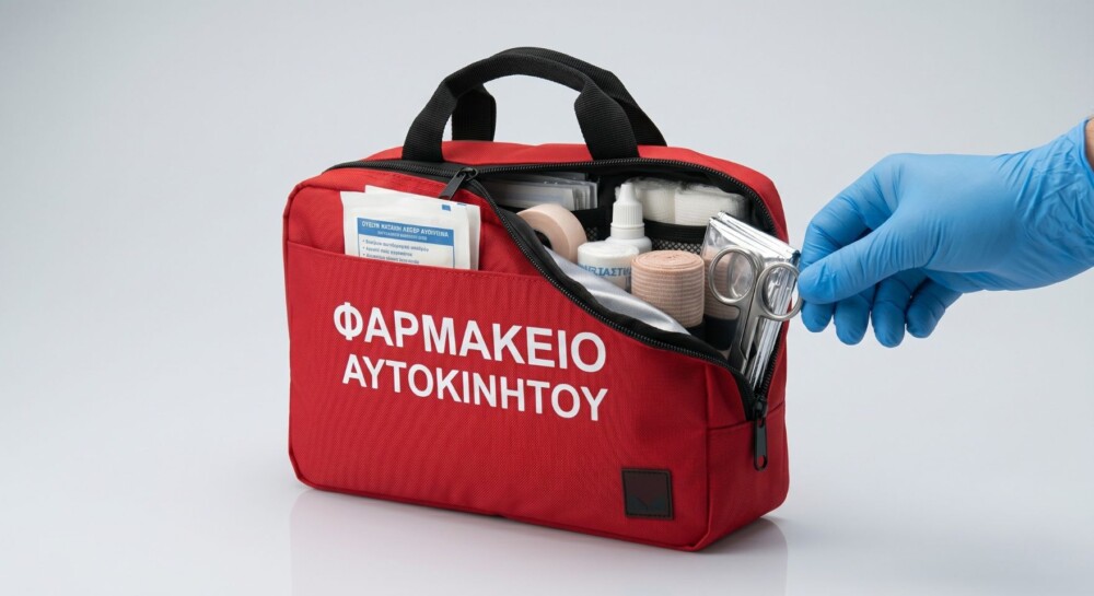 Έλεγχος ημερομηνίας λήξης σε υλικά για φαρμακείο αυτοκινήτου