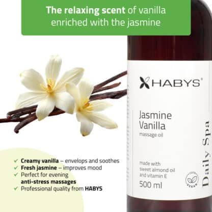 Habys Λάδι Μασάζ Daily Spa Jasmine Vanilla 500 ml Λάδια Μασάζ