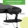 Habys Φορητό Κρεβάτι Μασάζ Nina Comfy Base K515 Μαύρο Κλίνες Θεραπειών