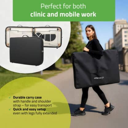 Habys Φορητό Κρεβάτι Μασάζ Nina Comfy Base K515 Μαύρο Κλίνες Θεραπειών