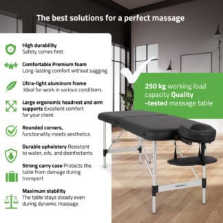 Aveno Life – Φορητό Κρεβάτι Μασάζ Nina Comfy Base K515 Μαύρο Κλίνες Θεραπειών Aveno Life – Φορητό Κρεβάτι Μασάζ Nina Comfy Base K515 Μαύρο Κλίνες Θεραπειών