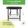 Habys Φορητό Κρεβάτι Μασάζ Rico 60 cm Comfy Base K515 Μαύρο Κλίνες Θεραπειών