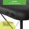 Habys Φορητό Κρεβάτι Μασάζ Rico 60 cm Comfy Base K515 Μαύρο Κλίνες Θεραπειών