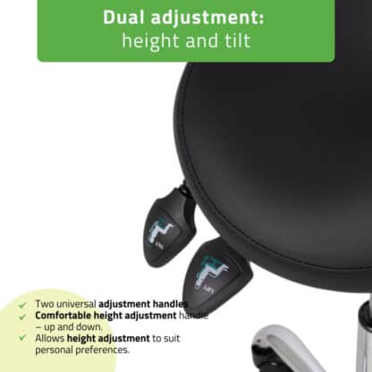 Habys Σκαμπό Saddle SOLA, Comfy Base K515 Μαύρο Επαγγελματικά Σκαμπό