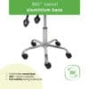 Habys Σκαμπό Saddle SOLA, Comfy Base K515 Μαύρο Επαγγελματικά Σκαμπό