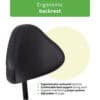 Habys Σκαμπό Saddle SOLA, Comfy Base K515 Μαύρο Επαγγελματικά Σκαμπό