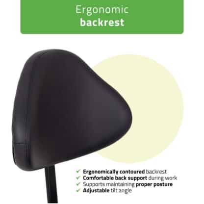Habys Σκαμπό Saddle SOLA, Comfy Base K515 Μαύρο Επαγγελματικά Σκαμπό