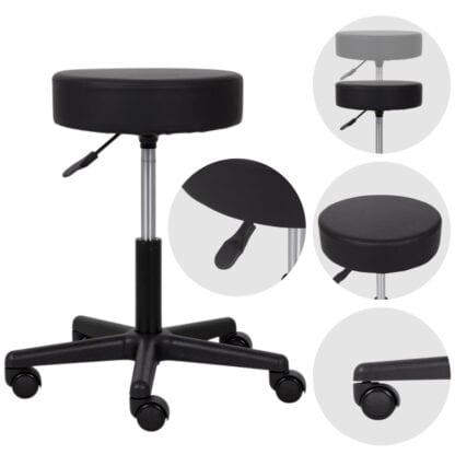 Habys Σκαμπό TIMO, Comfy Base K515 Μαύρο Επαγγελματικά Σκαμπό