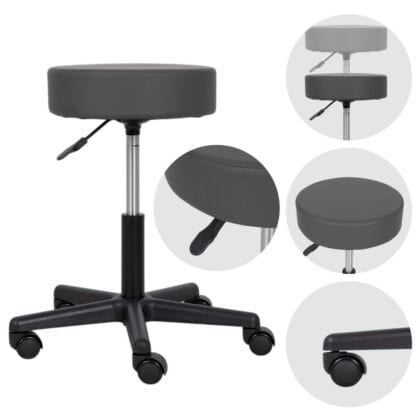 Habys Σκαμπό TIMO, Comfy Base K521 Γκρι Επαγγελματικά Σκαμπό