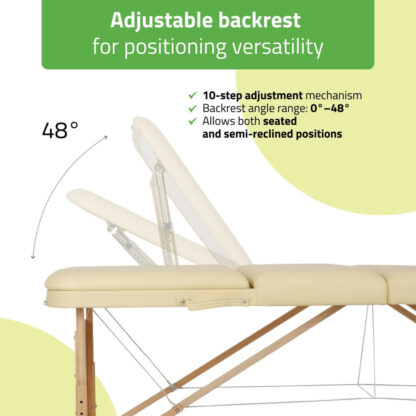 Habys Φορητό Κρεβάτι Μασάζ Bianca Comfy Base K533 Beige Κλίνες Θεραπειών