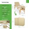 Habys Φορητό Κρεβάτι Μασάζ Bianca Comfy Base K533 Beige Κλίνες Θεραπειών