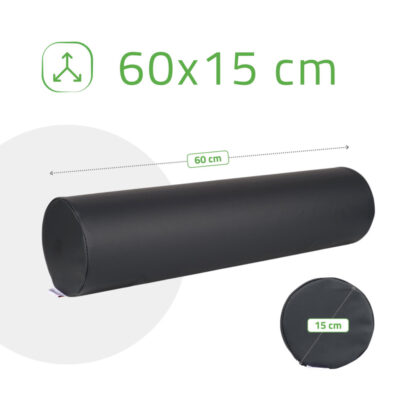 Habys Κυλινδρικό Μαξιλάρι Μασάζ 15×60 – K515 Black Βοηθητικός Εξοπλισμός