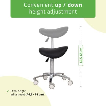 Habys Σκαμπό με Σέλα LILA, PVC K515 Μαύρο Επαγγελματικά Σκαμπό Habys Σκαμπό με Σέλα LILA, PVC K515 Μαύρο Επαγγελματικά Σκαμπό