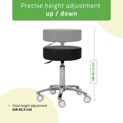 Habys Σκαμπό MOBI, Comfy Base K515 Μαύρο Επαγγελματικά Σκαμπό