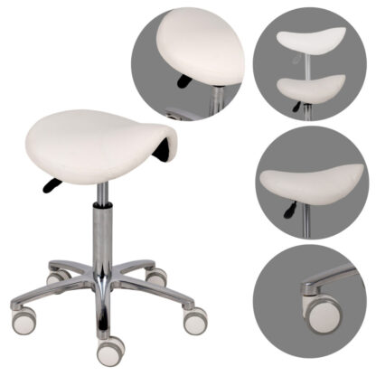 Habys Σκαμπό με Σέλα LILA, PVC K501 Άσπρο Επαγγελματικά Σκαμπό Habys Σκαμπό με Σέλα LILA, PVC K501 Άσπρο Επαγγελματικά Σκαμπό