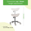 Habys Σκαμπό με Σέλα LILA, PVC K501 Άσπρο Επαγγελματικά Σκαμπό Habys Σκαμπό με Σέλα LILA, PVC K501 Άσπρο Επαγγελματικά Σκαμπό