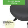 Habys Σκαμπό με Σέλα LILA, PVC K515 Γκρι Επαγγελματικά Σκαμπό Habys Σκαμπό με Σέλα LILA, PVC K515 Γκρι Επαγγελματικά Σκαμπό