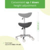 Habys Σκαμπό με Σέλα LILA, PVC K515 Γκρι Επαγγελματικά Σκαμπό Habys Σκαμπό με Σέλα LILA, PVC K515 Γκρι Επαγγελματικά Σκαμπό