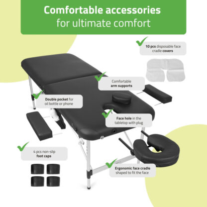Aveno Life – Φορητό Κρεβάτι Μασάζ Nadia 60 Comfy Base K515 – Μαύρο Κλίνες Θεραπειών Aveno Life – Φορητό Κρεβάτι Μασάζ Nadia 60 Comfy Base K515 – Μαύρο Κλίνες Θεραπειών