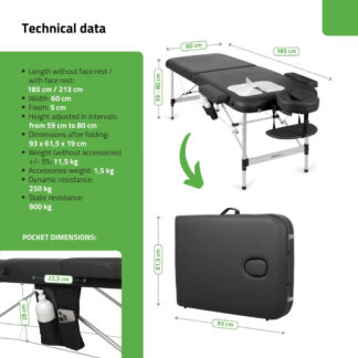 Aveno Life – Φορητό Κρεβάτι Μασάζ Nadia 60 Comfy Base K515 – Μαύρο Κλίνες Θεραπειών Aveno Life – Φορητό Κρεβάτι Μασάζ Nadia 60 Comfy Base K515 – Μαύρο Κλίνες Θεραπειών