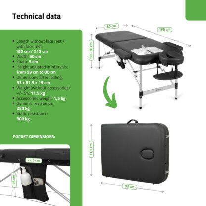 Aveno Life – Φορητό Κρεβάτι Μασάζ Nadia 60 Comfy Base K515 – Μαύρο Κλίνες Θεραπειών Aveno Life – Φορητό Κρεβάτι Μασάζ Nadia 60 Comfy Base K515 – Μαύρο Κλίνες Θεραπειών